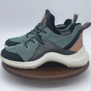 WOMEN SAM EDELMAN MEENA SNEAKER SHOES US SIZE 8 M GREEN BLACK WHITE